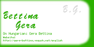 bettina gera business card